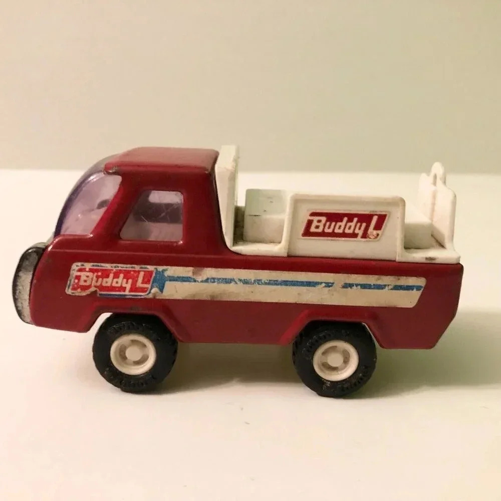 Vintage Buddy L Delivery Truck Japan Red Truck Toy